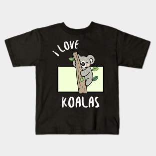 Cute Koala on tree Branch Kids T-Shirt